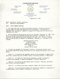 Charleston Branch of the NAACP Memorandum, February 19, 1987