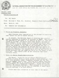 NAACP Memorandum, March 8, 1991
