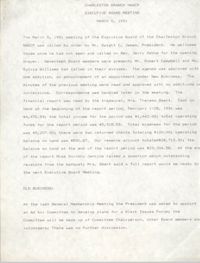 Minutes, Version 2, Charleston Branch of the NAACP Executive Board Meeting, March 5, 1991