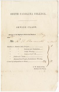 322.  Senior Class Monitor's bill -- May, 1850