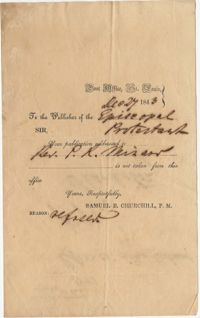 131.  St. Louis postmaster to William H. W. Barnwell -- December 27, 1843