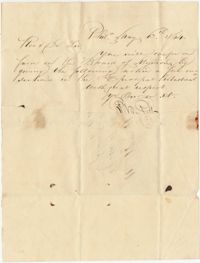 138.  Rev. P. Van Pelt to William H. W. Barnwell -- May 13, 1844