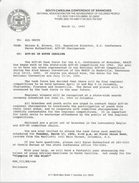 South Carolina Conference of Branches of the NAACP Memorandum, March 11, 1992