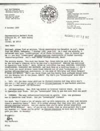 Letter from Kay Patterson to Herbert Kirsh, October 8, 1992