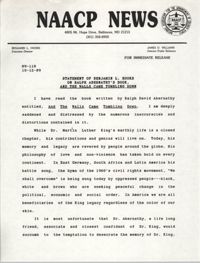NAACP News Statement, October 12, 1989