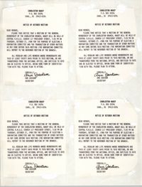 Charleston Branch of the NAACP Notice of October Meeting, October 27, 1988