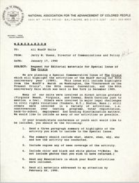 NAACP Memorandum, January 17, 1990
