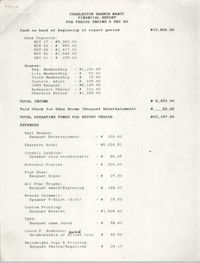 Charleston Branch of the NAACP Financial Report for Period Ending December 5, 1989