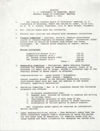 Minutes, South Carolina Conference of Branches of the NAACP, March 9, 1991