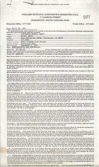 Gaillard Municipal Auditorium and Exhibit Hall Contract, September 7, 1991