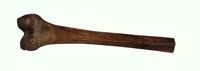 Bone drumstick for use with slit gong