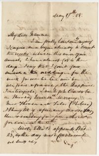 372.  Robert Woodward Barnwell to Catherine Osborn Barnwell  -- May 17, 1858