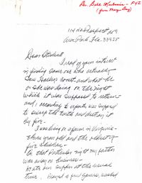 Letter from Billie Hise