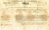 Certificate of citizenship, 1871 - McCormick, John, fl. 1871