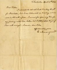 Letter from Charlotte Manigault to Henrietta A. Drayton, 1838
