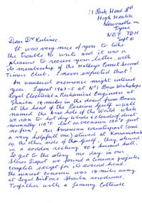 Letter from E. H. Sadler