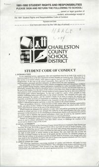 Charleston County School District, Student Code of Conduct