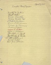 Sign-in Sheet, Charleston Branch of the NAACP, General Membership Meeting, April 4, 1989
