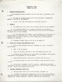 Membership Report, Charleston Branch of the NAACP, August 10, 1988