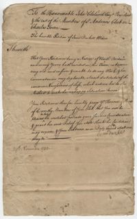 Jane Duckett's Petition Letter for the St. Andrew's Society