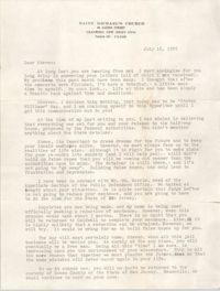 Letter from John M. Oates to Steven P. Williams, July 16, 1976