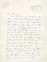 Letter from Richard Hunt to Eugene C. Hunt, March 10, 1975