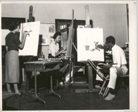 Photograph of People in a Painting Class at Talladega College