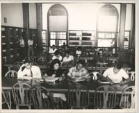 Photograph of Students at Talladega College Library