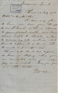 009. Francis Lynch to Bp Patrick Lynch -- July 23, 1858