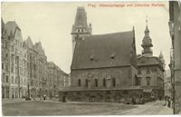 Prag. Altneusynagoge und jüdisches Rathaus.