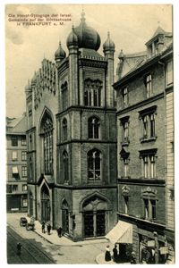 Die Haupt-Synagoge der Israel. Gemeinde auf der Börnestrasse in Frankfurt a.M.