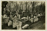 בהק' הישן בפראג / Praha. Skupina hrobů na starém židovském hřbitově. / Prag. Grabmalgruppen am alten jüdischen Friedhof.