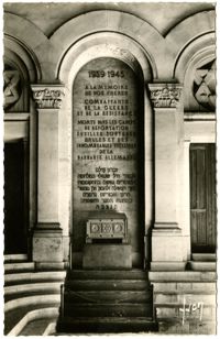 Grande Synagogue de Paris (1874). Monument aux Morts (1939-1945) / Memorial from the second war