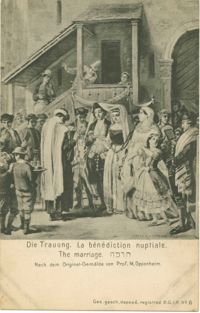 Die Trauung. / La bénédiction nuptiale. / The marriage. / חופה