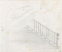 Unidentified stair railing with scroll end