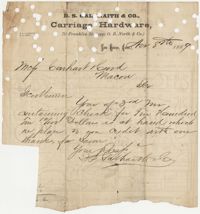 573.  Receipt, D. S. Galbraith & Co. to Messrs. Carhart and Curd -- November 8, 1869