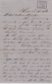105. Francis Lynch to Bp Patrick Lynch -- April 23, 1860