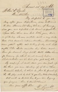 408. Francis Lynch to Bp Patrick Lynch -- April 22, 1866
