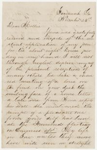 546.  Allard Belin Barnwell to Mary Elliott Barnwell -- November 25, 1870?