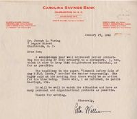 Folders 52-61: Williams Letter