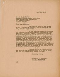 Folders 52-61: McDonald Letter 1