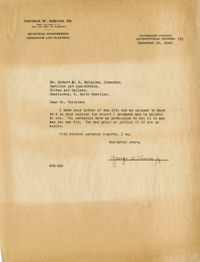 Folder 11: Simons (George W.) Letter