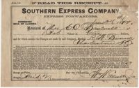218.  Bill of lading, Southern Express Company -- January 6, 1880