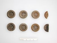 Army wood buttons