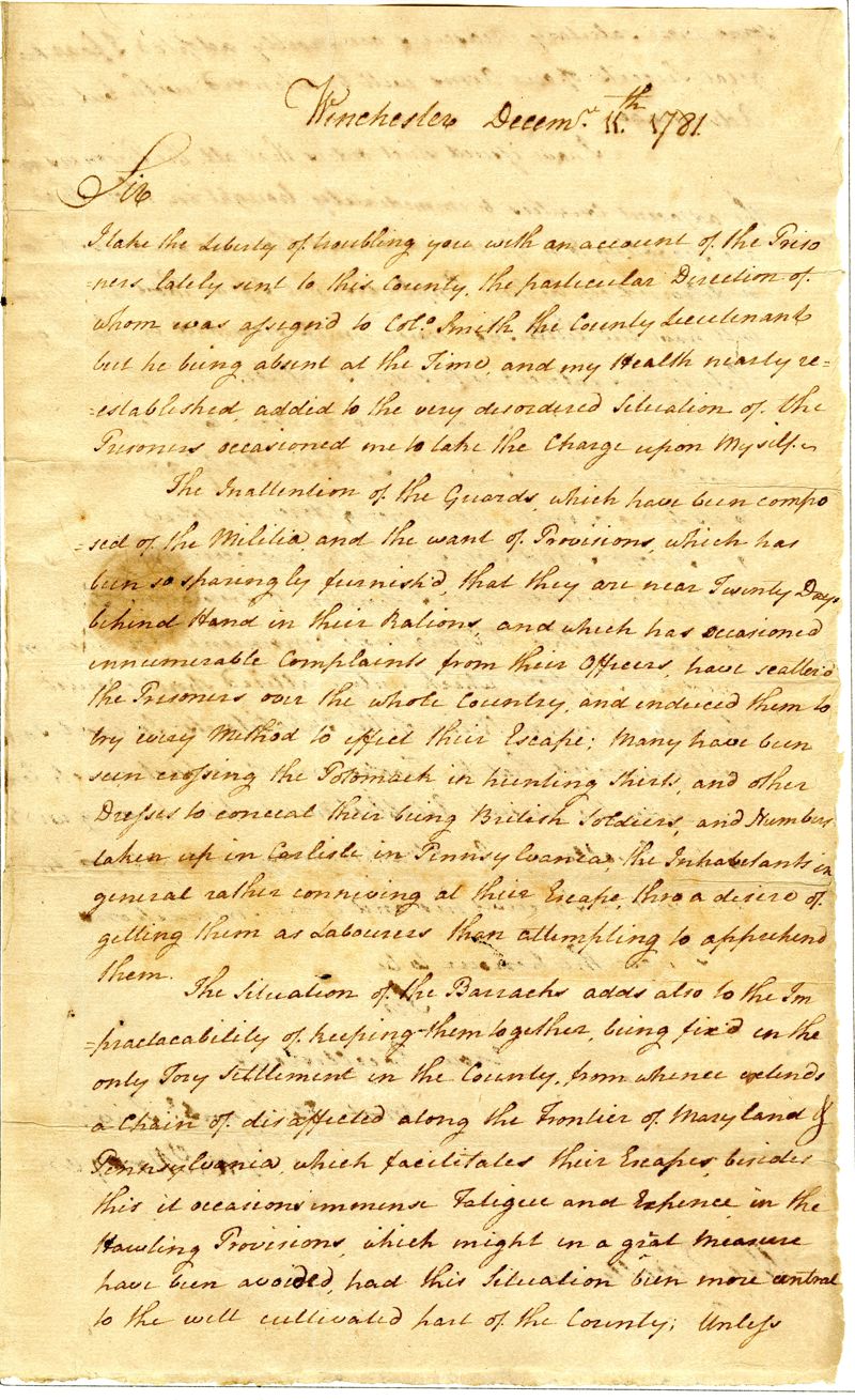 Letter from Daniel Morgan to Benjamin Harrison - Lowcountry Digital ...