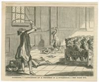 Flogging.--Castigation of a penitent in a synagogue.
