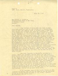 Letter 2 from Sidney Jennings Legendre, July 20, 1943