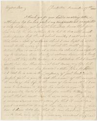 Letter to Ann R. Frost from her mother, Mary Smith Grimke, December 17, 1825