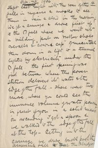 Unaddressed letter by Theodore Drayton Grimke-Drayton detailing a trip to Niagara Falls, October 7, 1906