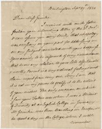 Letter to Sarah M. Grimke from Charles H. Wharton, September 27, 1820